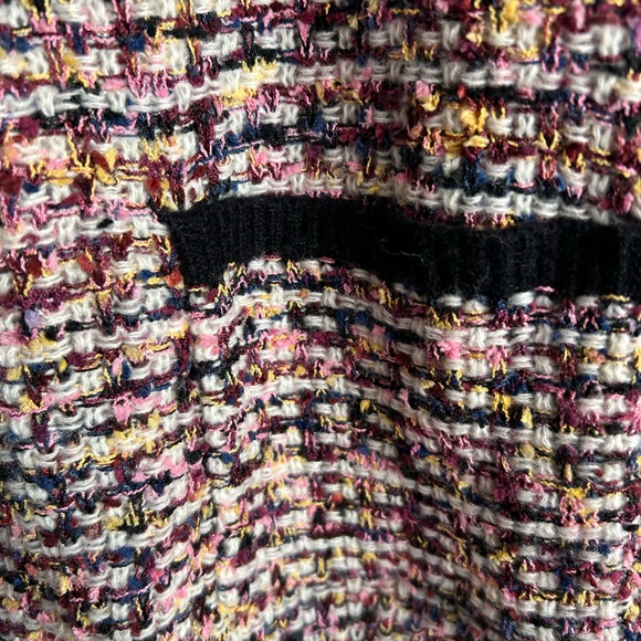 Talbots Colorful Tweed Cardigan with Black Trim - Picture 4 of 10